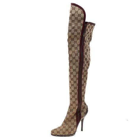 gucci boots gg|Gucci thigh high boots sale.